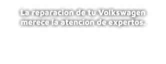 La reparacion de tu Volkswagen merece la atencion de expertos.